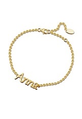 gorgeous gold personalized link chain baby anklet